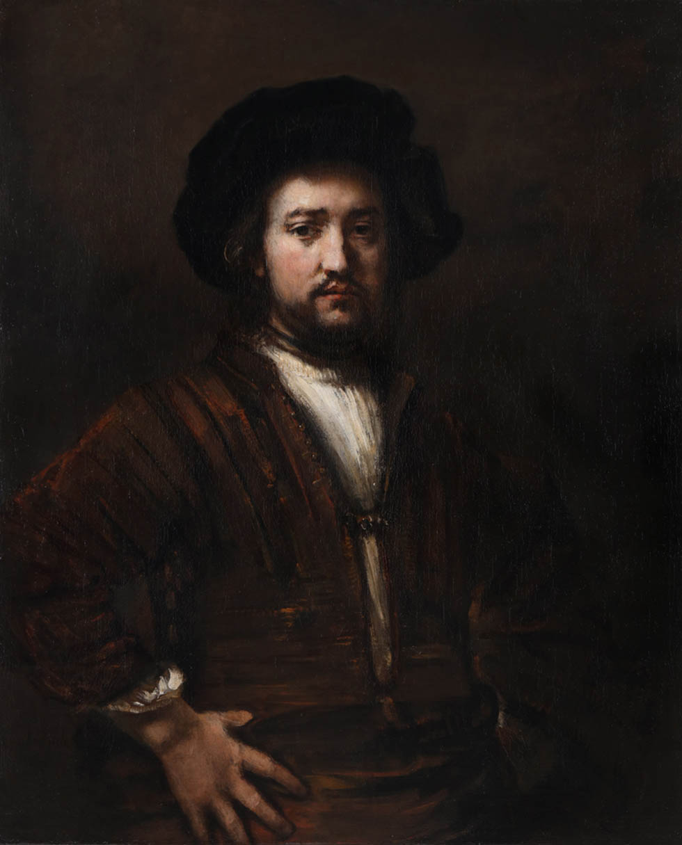 Rembrandt van Rijn, Portrait of a Man with Arms Akimbo, 1658, oil on canvas, Gift of Alfred and Isabel Bader, 2015 (58-008).Photo via Bernard Clark