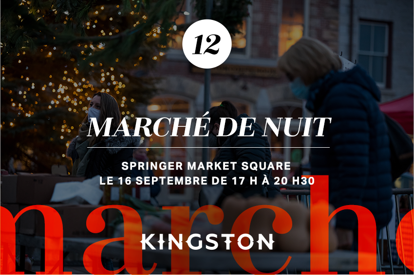 12. Marché de nuit Springer Market Square Le 16 septembre de 17 h à 20 h30