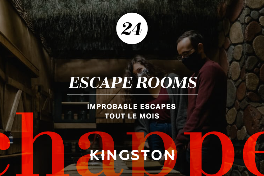 24. Escape rooms Improbable Escapes Tout le mois