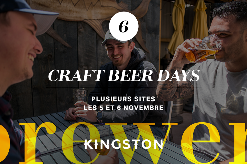 6. Craft beer days Plusieurs sites Les 5 et 6 Novembre